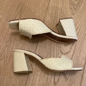 NWT Jeffrey Campbell Cream Woven Heels